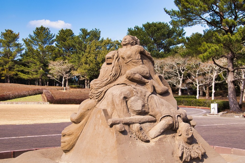 吹上浜海浜公園の砂像